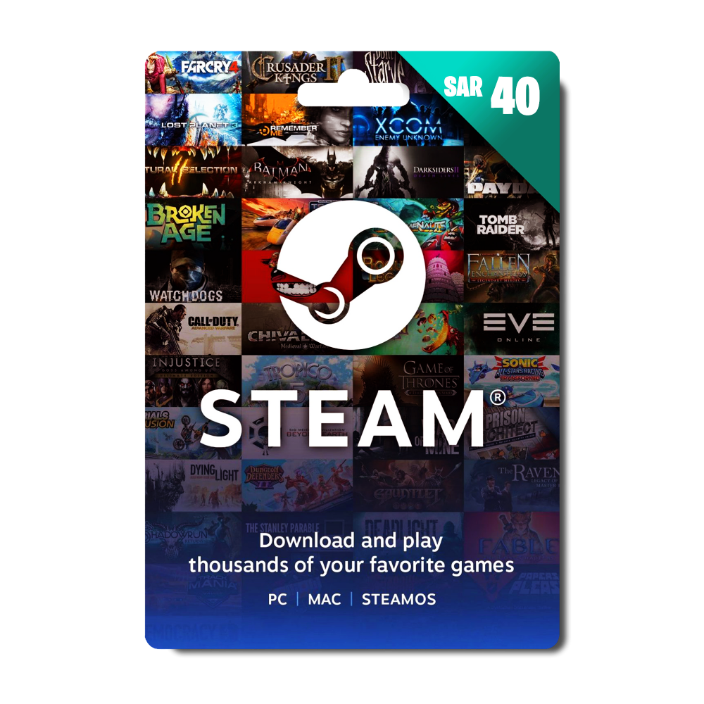 STEAM 40SAR  بطاقة سعودي